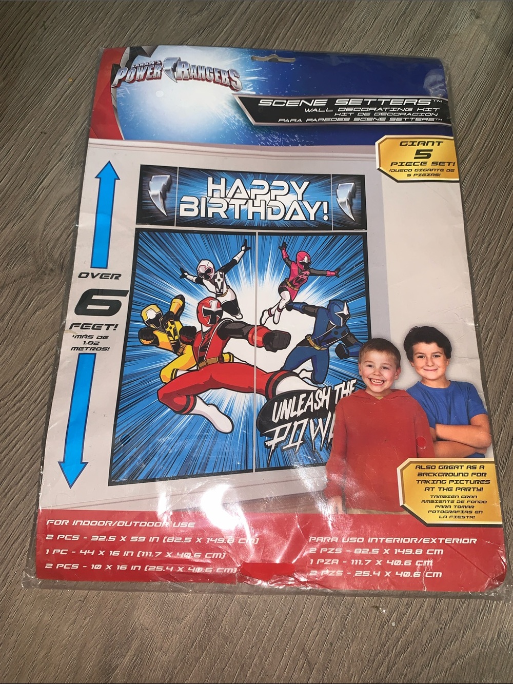 Power Rangers Scene Setters Birthday Wall Decoration +6 Feet